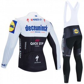 Tenue Cycliste Manches Longues et Collant à Bretelles 2020 Deceuninck-Quick-Step N004